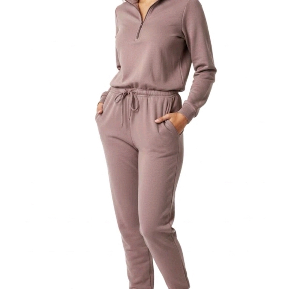 Beyond Yoga Mauve Long Sleeve Jersey Knit Track Suit Comfy/Casual